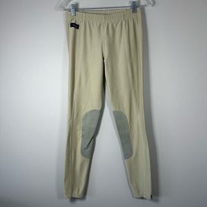 Irideon Riding Wear Small Beige Tan Pull On Knee Patch Elastic‎ Waist Pants